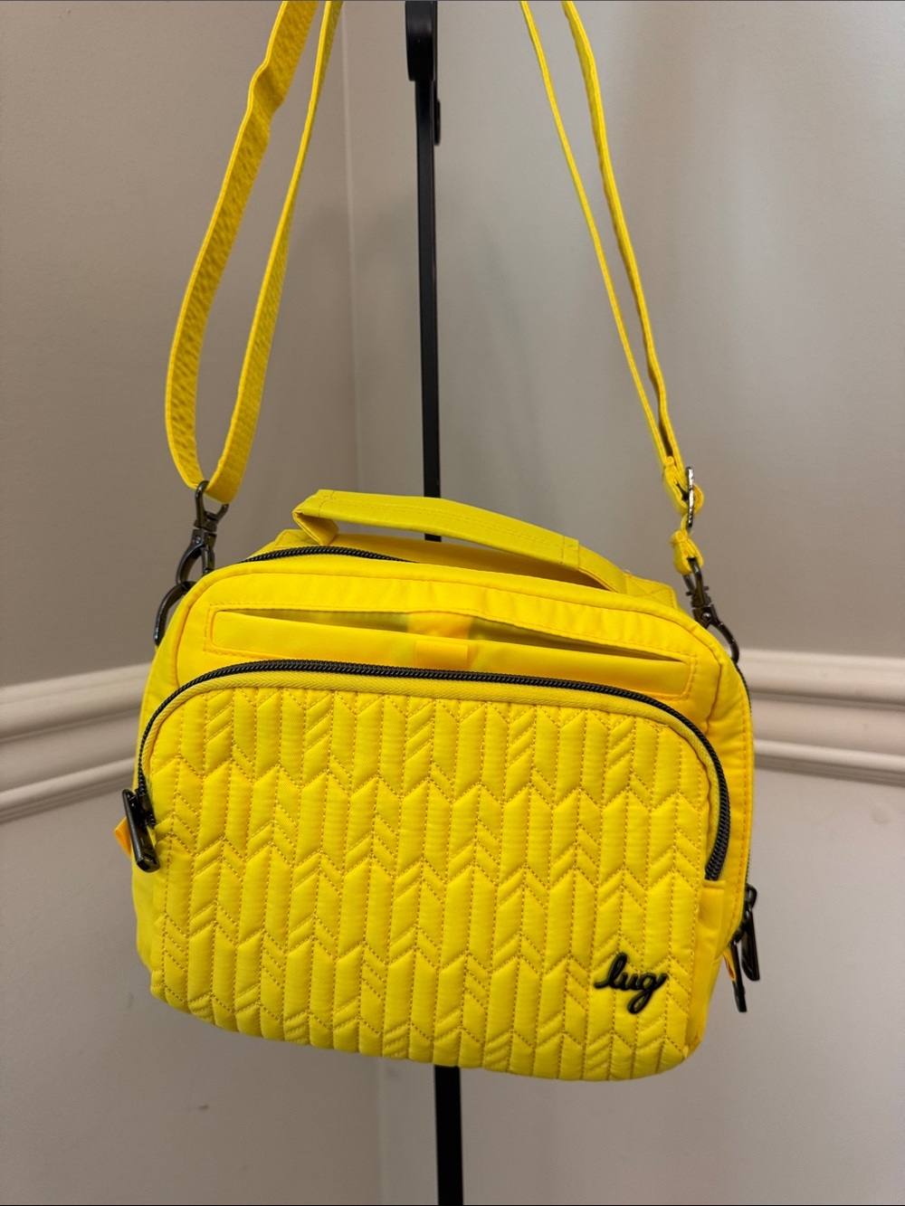 Bright LUG Yellow Ranger mini Crossbody Bag w/ adjustable strap and top handle